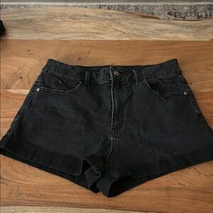 Women's Black Denim Shorts
